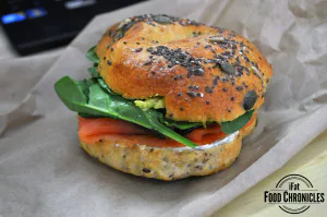 Salmon bagel from Breadfern , Redfern