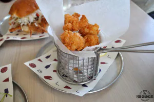 Popcorn lobster with lemon aioli