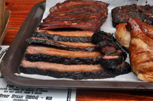 Close up of the brisket
