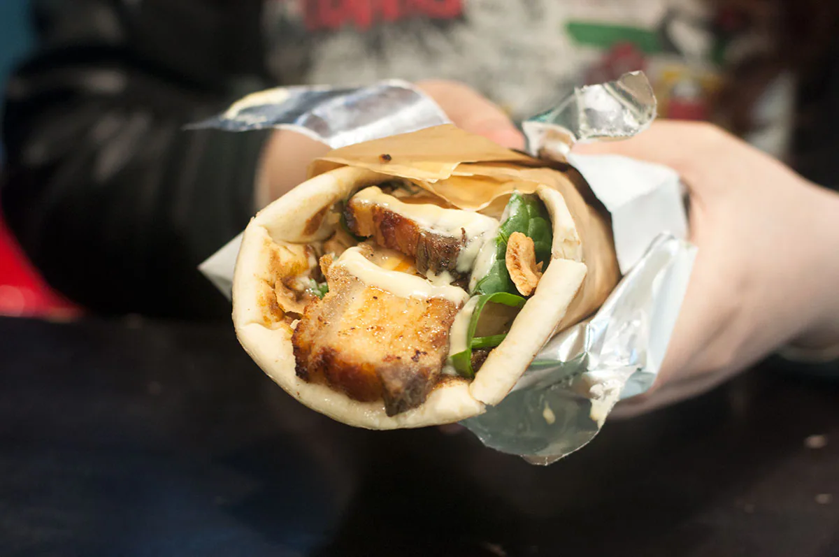 kefi pork baklava gyro