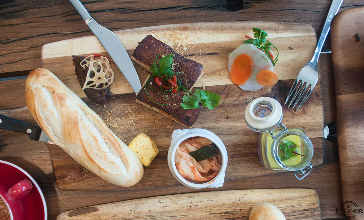 white taro deconstructed banh mi