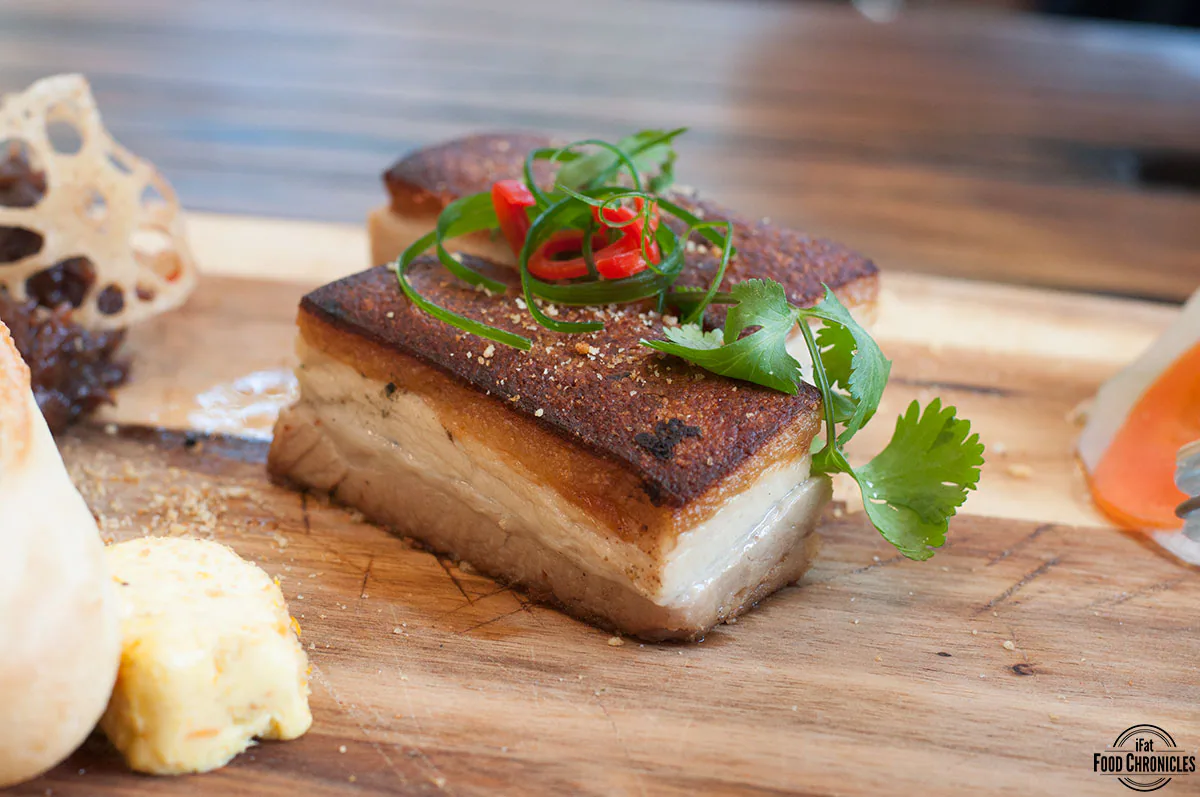 white taro pork belly