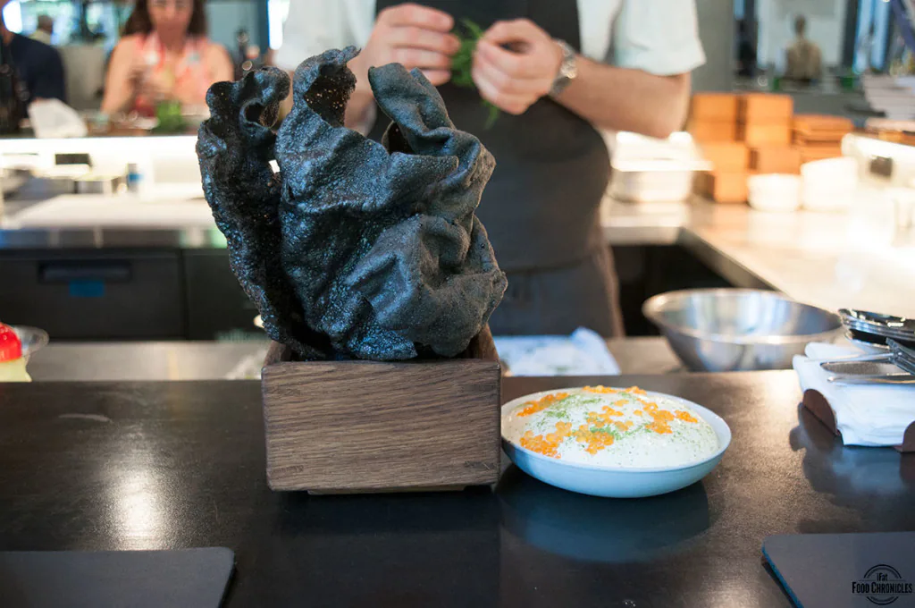 kensington street social squid ink crackers