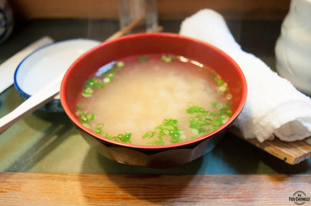 Oh and there was some complementary miso soup as well!