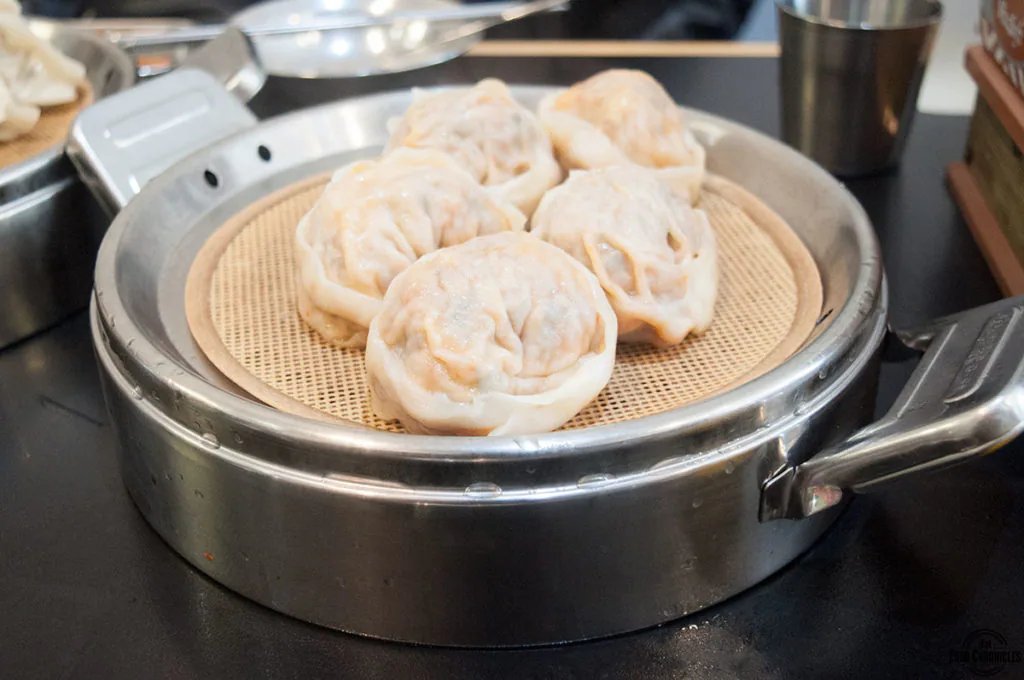 the mandoo kimchi and pork dumplings