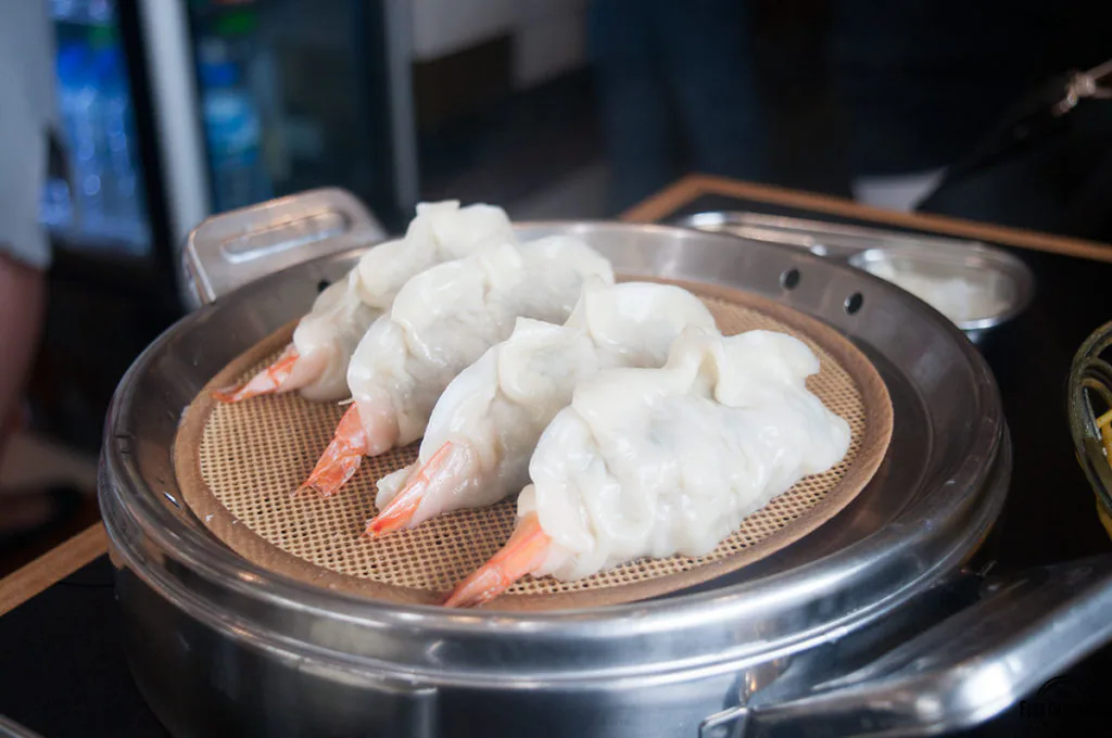 the mandoo prawn and pork dumplings