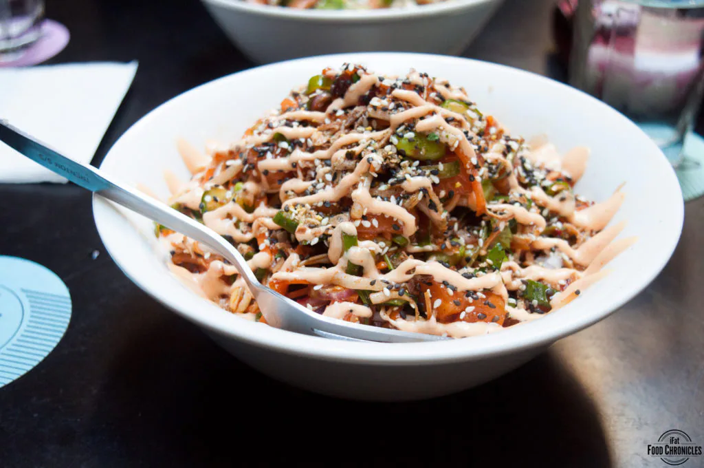 since i left you salmon poke bowl