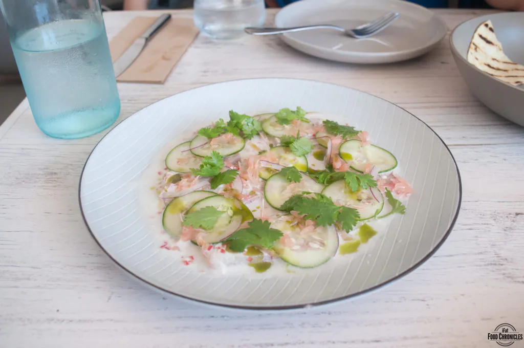 Kingfish cerviche at Fich at Petersham