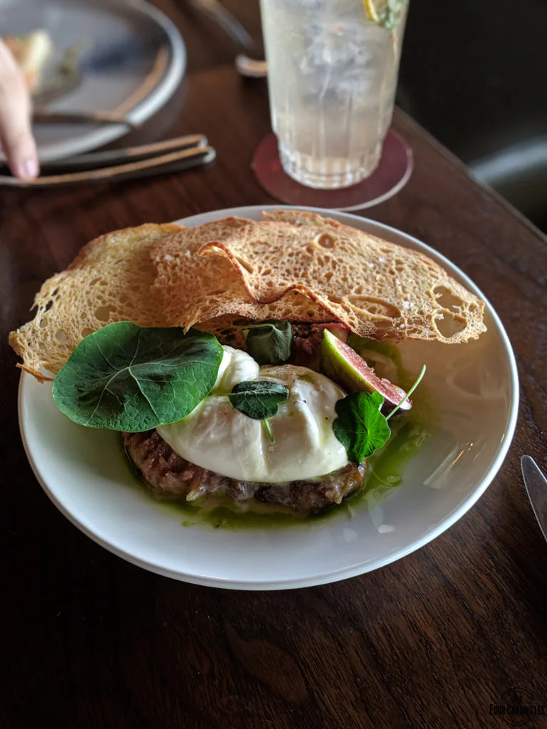 Burrata with figs and nasturtium