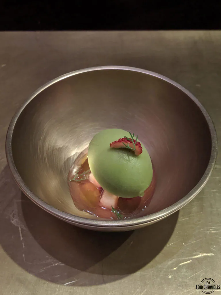 Apple and water parsley sorbet