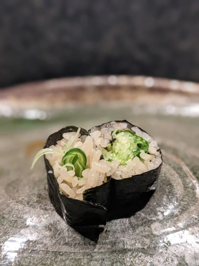 Cucumber, shiso and ume