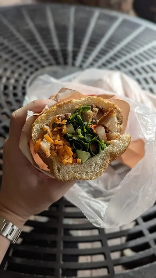 Roast pork banh mi from Lim’s Hot Bread in Eastwood