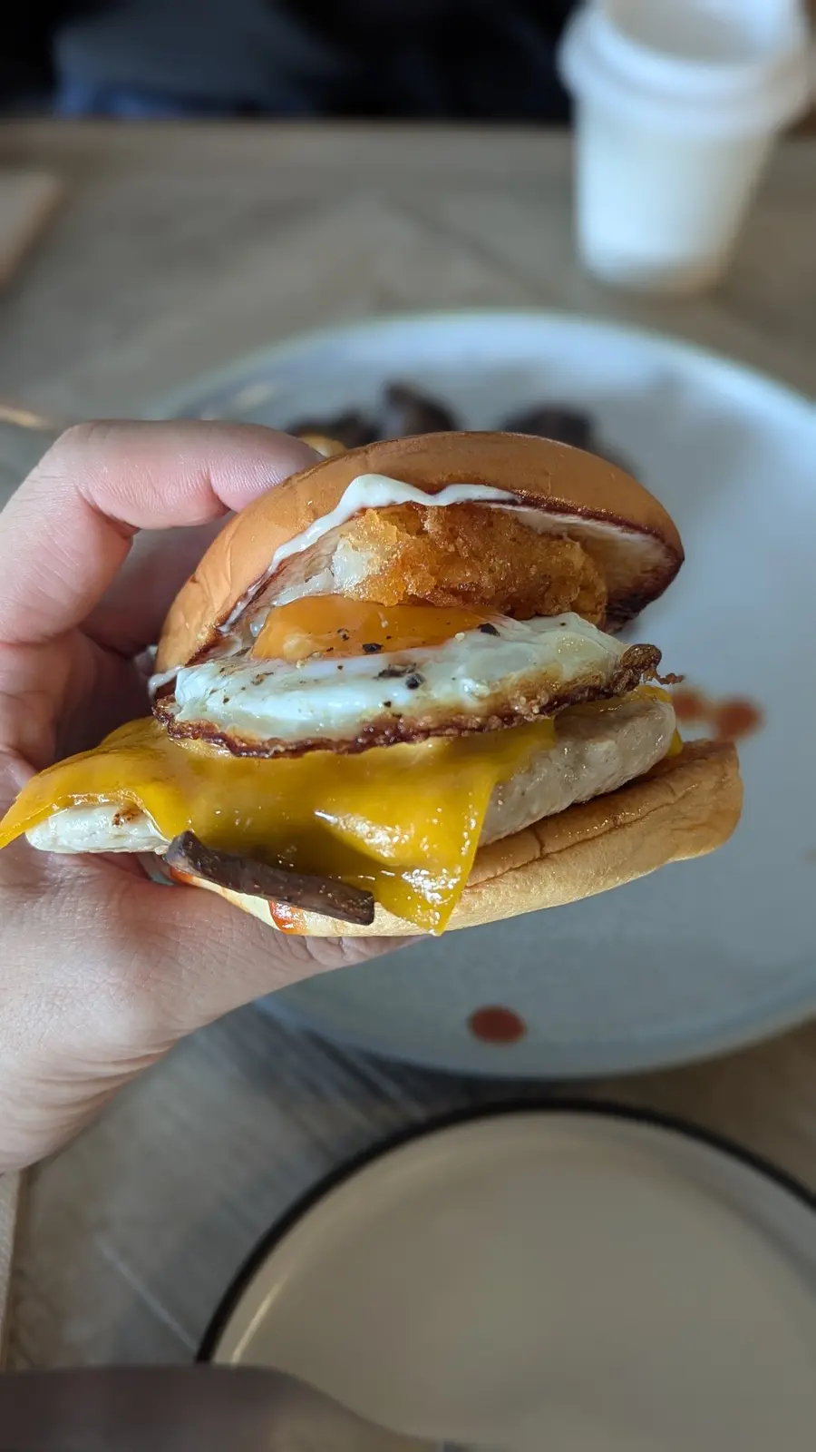 Mattina chicken sausage and egg roll with hash brown
