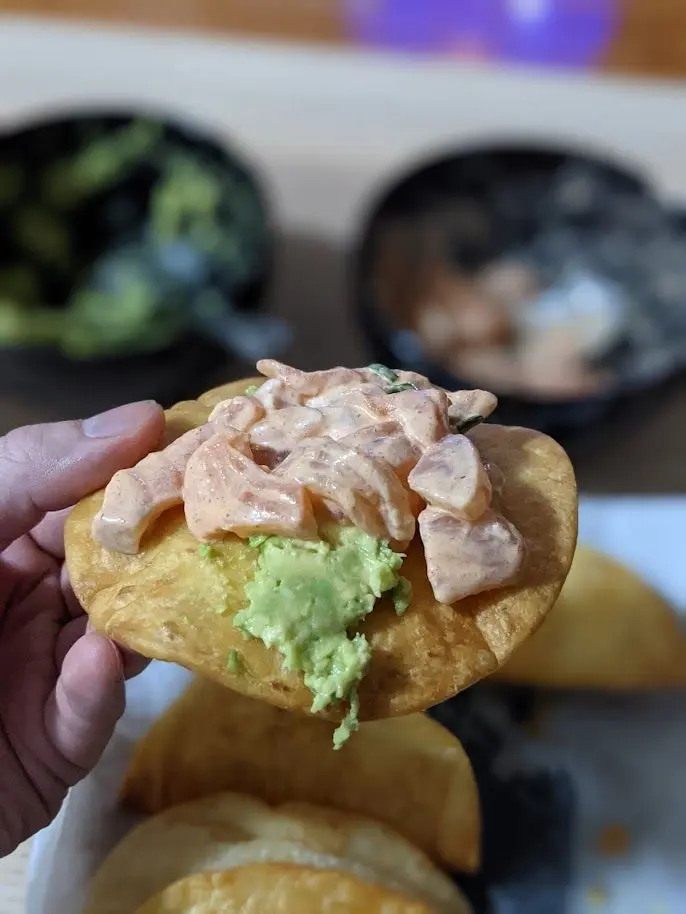 Salmon Tos-Ta-Da! taco from Imperfect Recipes Vol. Taco