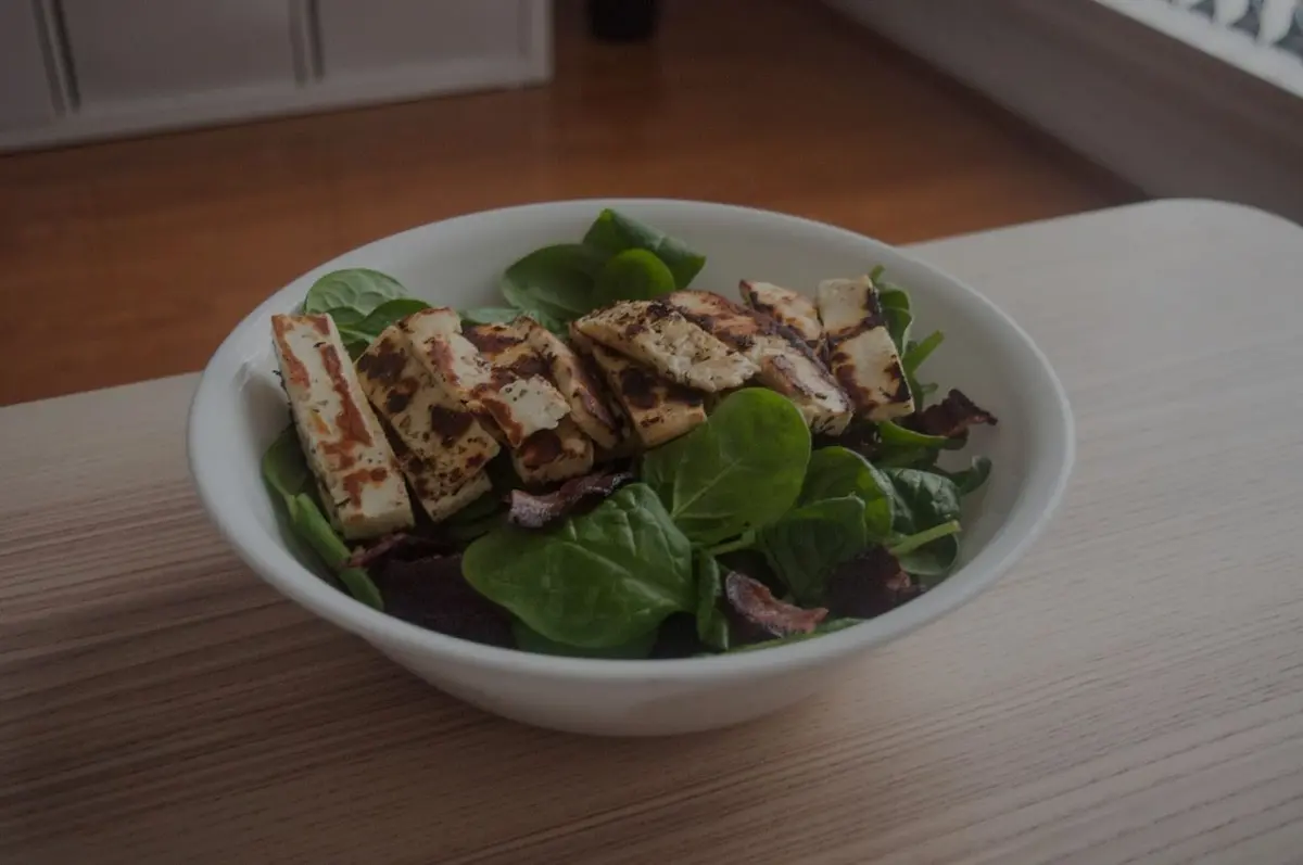 Halloumi & Bacon Salad from the original Imperfect Recipes collection