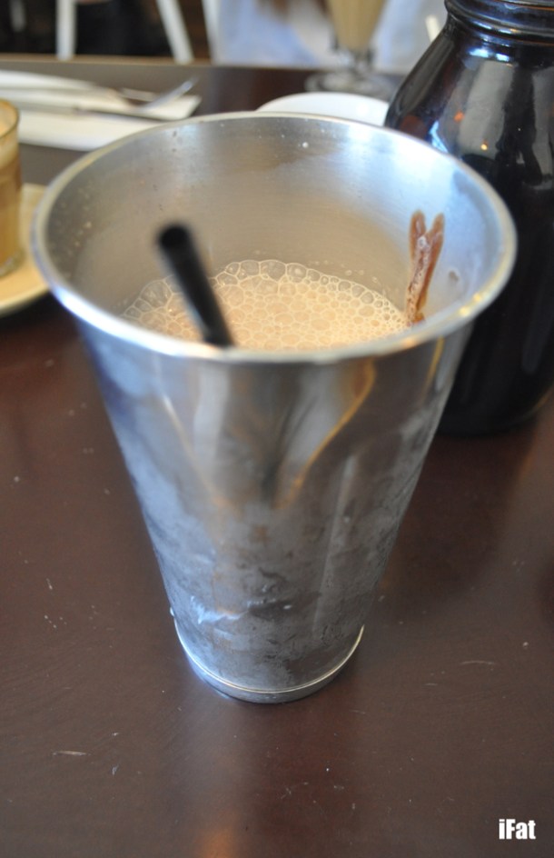 Chocolate malted milkshake