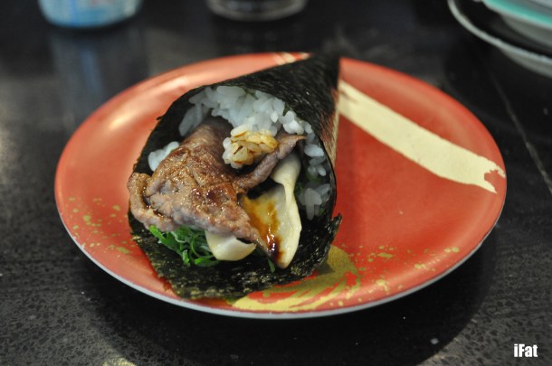 Wagyu beef hand roll