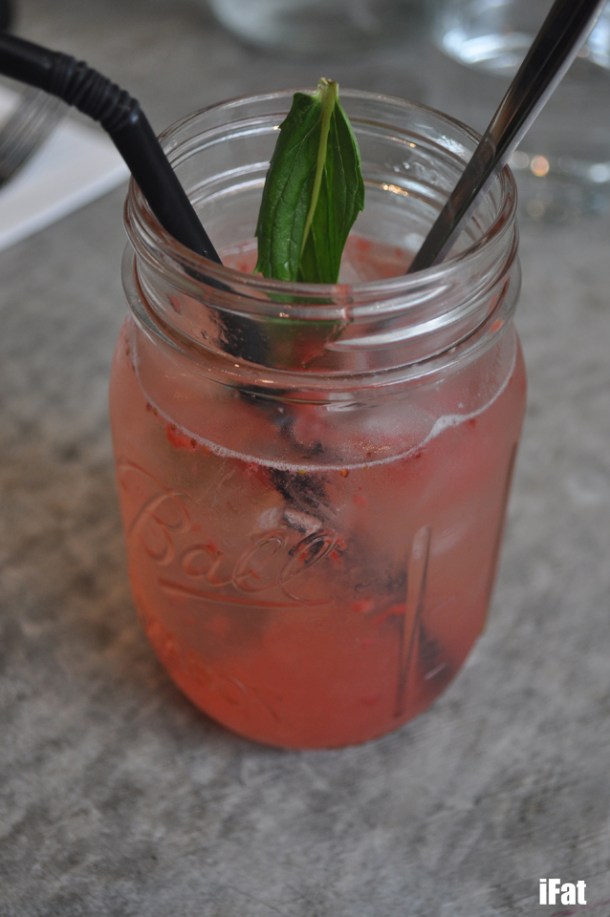 Homemade strawberry soda