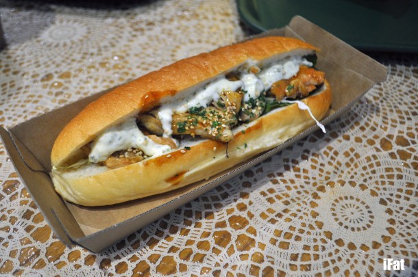 Teriyaki Chicken with coleslaw, sesame, parsley and tartar sauce