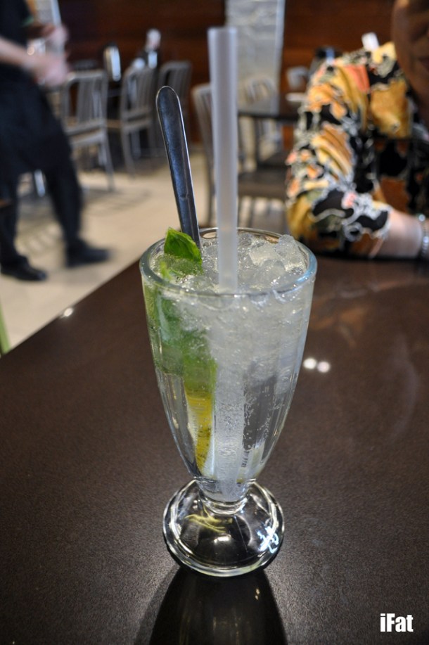 Mint's signature lemonade with mint leaves