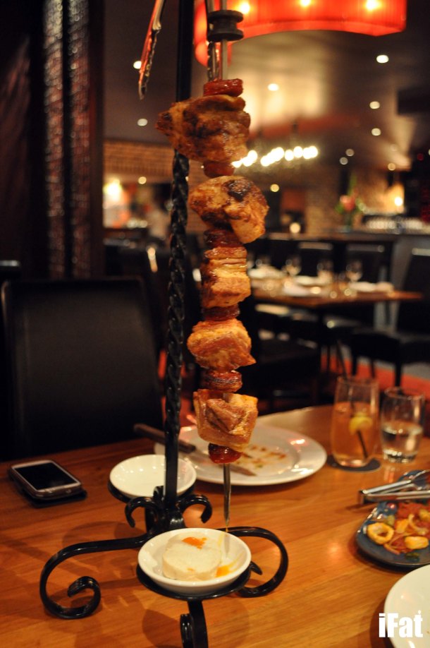 Pork Belly with Chorizo - Espetada Skewer 