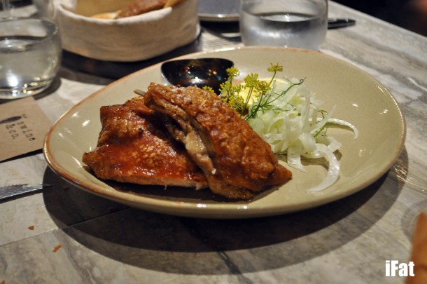 Milk fed suckling pig from Macleay Valley with Celery Salt and Baby Fennel 