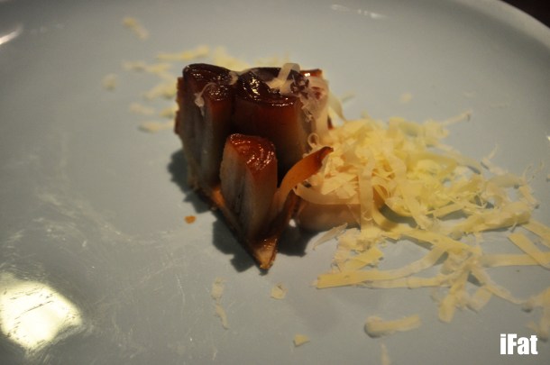 Potato tart with Tasmanian cheddar cheese